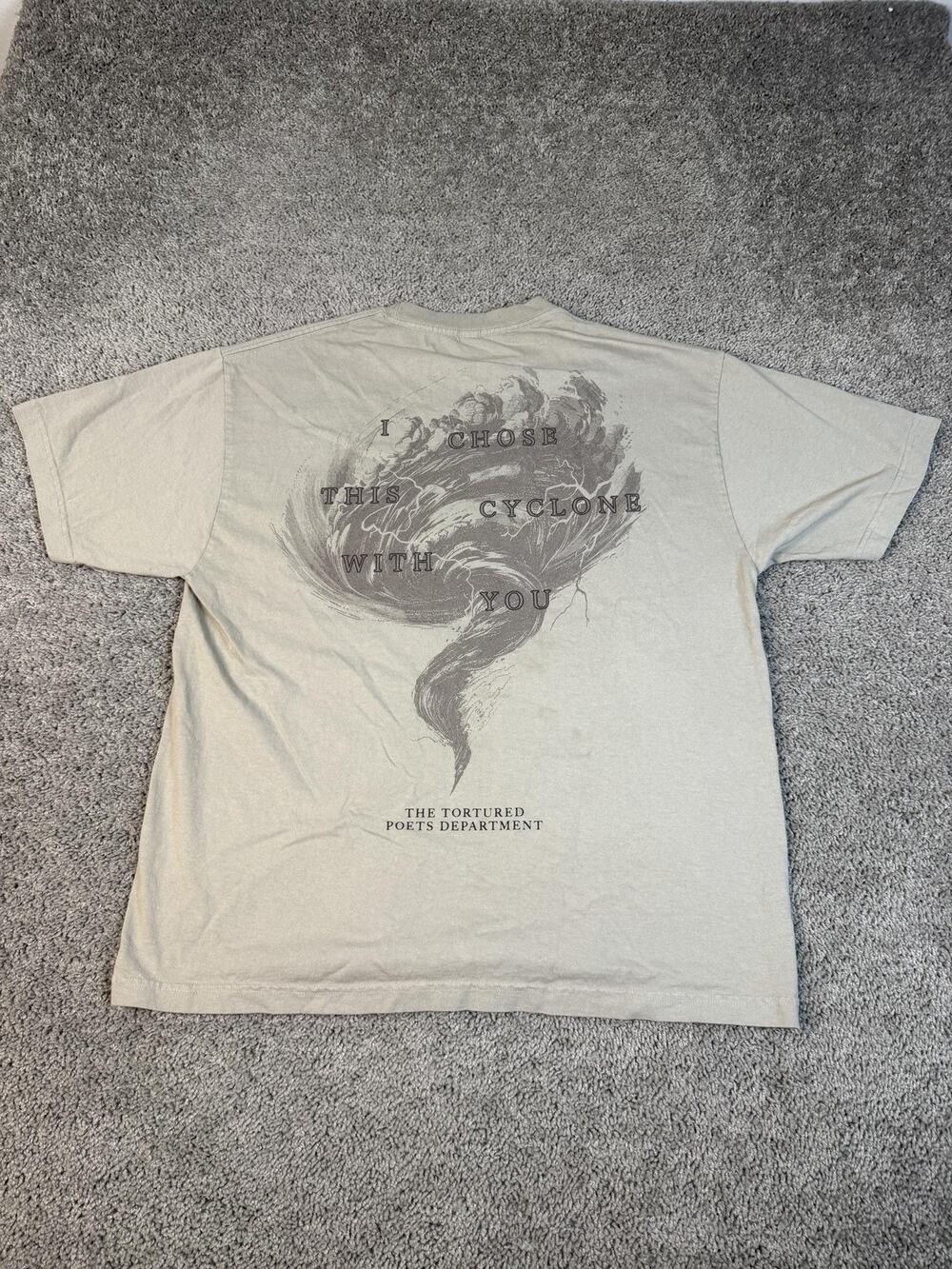 Taylor Swift Tortured Poets Department Shirt Womens XL I Chose This Cyclone